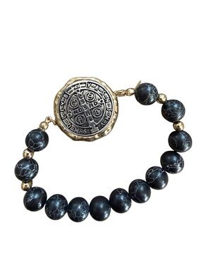 Vintage St. Benedict handmade bracelet from Witch’s Estate Sale Very Cool!